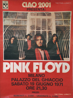 Rare mural poster announcing the concert in Milano that actually took place in Brescia (courtesy GianCarlo Riccardi)