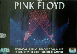Advert poster for Torino & Roma concerts (very large mural)