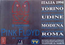 Advert poster for the italian concerts(large mural)