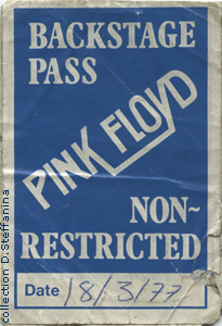 BACKSTAGE PASS WEMBLEY 18.3.77