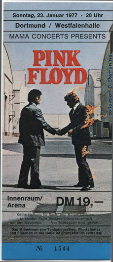 TICKET DORTMUND 23.1.77