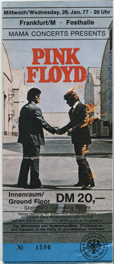 TICKET FRANKFURT 26.1.77