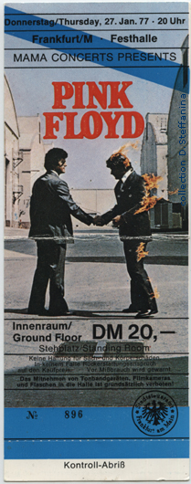 TICKET FRANKFURT 27.1.77