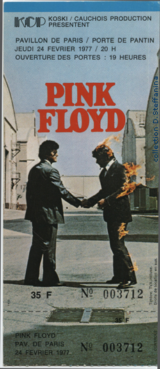 TICKET PARIS 24.2.77