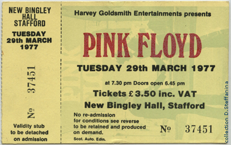 TICKET STAFFORD 29.3.77