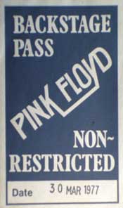 BACKSTAGE PASS STAFFORD 30.3.77