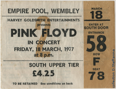 TICKET WEMBLEY 18.3.77