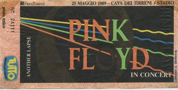 TICKET CAVA DEI TIRRENI 25.5.89
